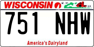 WI license plate 751NHW