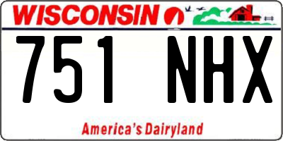 WI license plate 751NHX