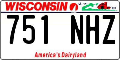 WI license plate 751NHZ