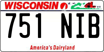 WI license plate 751NIB