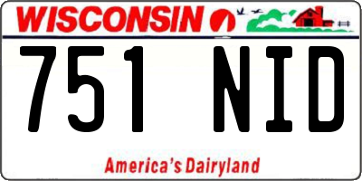 WI license plate 751NID