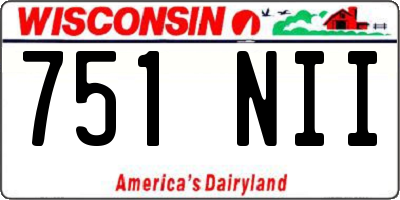WI license plate 751NII