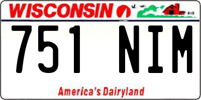 WI license plate 751NIM