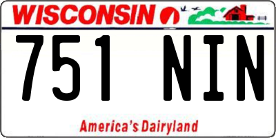 WI license plate 751NIN