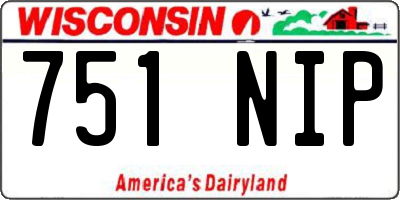 WI license plate 751NIP