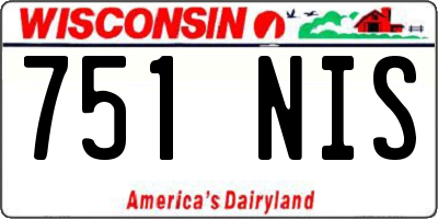 WI license plate 751NIS