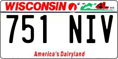 WI license plate 751NIV