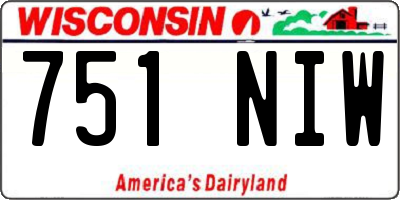 WI license plate 751NIW