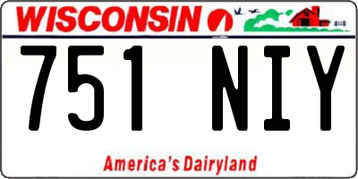 WI license plate 751NIY