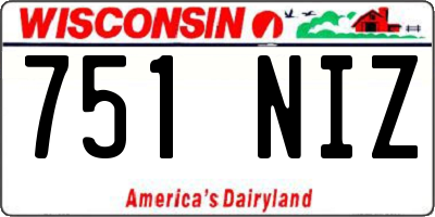 WI license plate 751NIZ