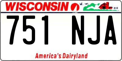WI license plate 751NJA
