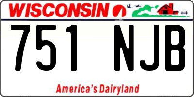 WI license plate 751NJB