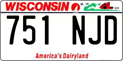 WI license plate 751NJD
