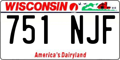 WI license plate 751NJF