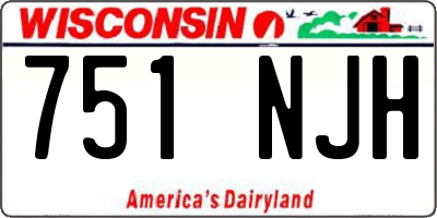 WI license plate 751NJH