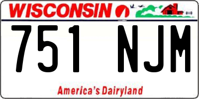 WI license plate 751NJM