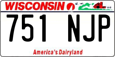 WI license plate 751NJP