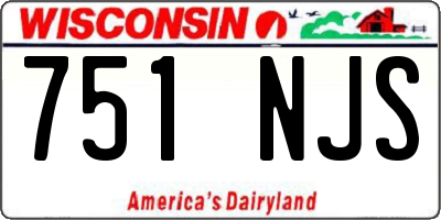 WI license plate 751NJS
