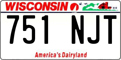 WI license plate 751NJT