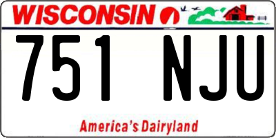 WI license plate 751NJU