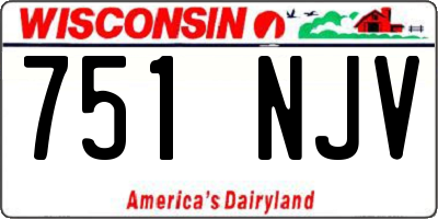 WI license plate 751NJV
