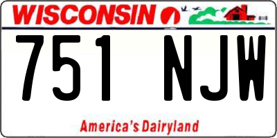 WI license plate 751NJW