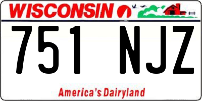 WI license plate 751NJZ