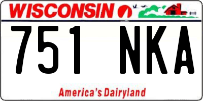 WI license plate 751NKA