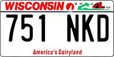 WI license plate 751NKD