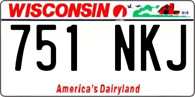 WI license plate 751NKJ