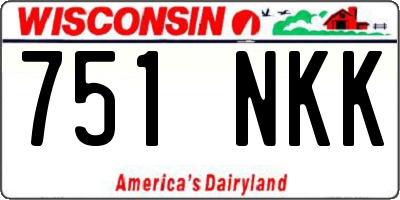 WI license plate 751NKK