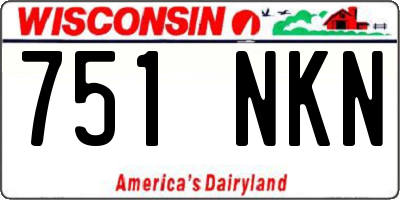 WI license plate 751NKN