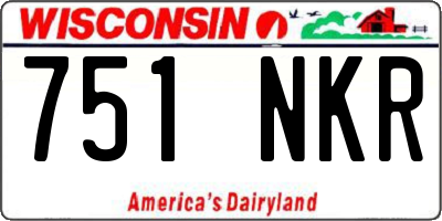 WI license plate 751NKR