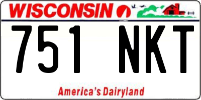 WI license plate 751NKT