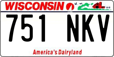 WI license plate 751NKV