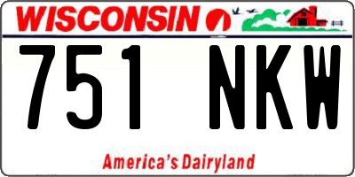 WI license plate 751NKW