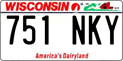 WI license plate 751NKY