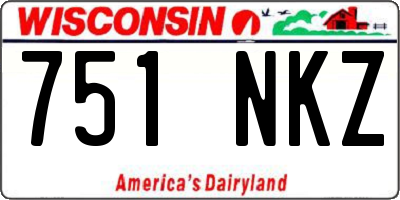 WI license plate 751NKZ