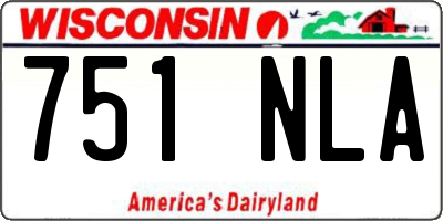 WI license plate 751NLA