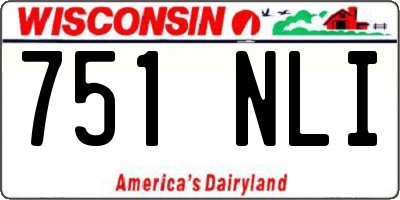 WI license plate 751NLI