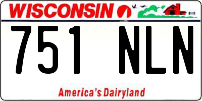 WI license plate 751NLN