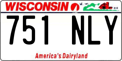 WI license plate 751NLY