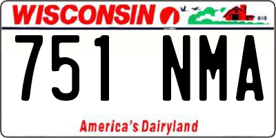 WI license plate 751NMA
