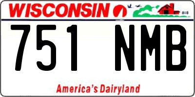 WI license plate 751NMB