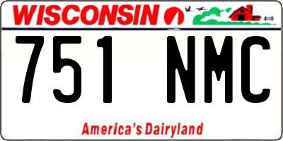 WI license plate 751NMC