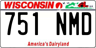 WI license plate 751NMD