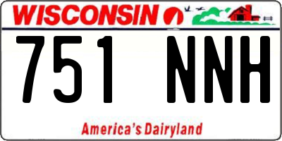 WI license plate 751NNH