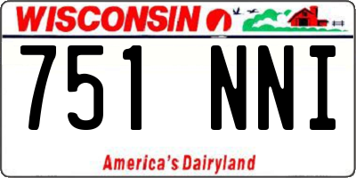WI license plate 751NNI