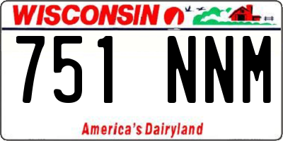 WI license plate 751NNM