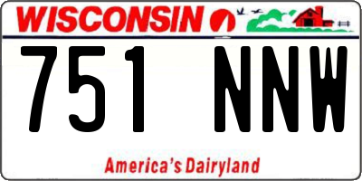 WI license plate 751NNW